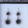 Naušnice od Swarovski kristala za svečane prigode-crne boje