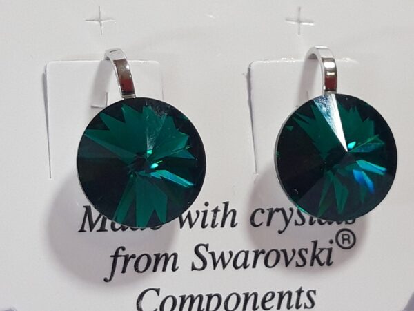 Naušnice od Swarovski kristala 72198 Emerald