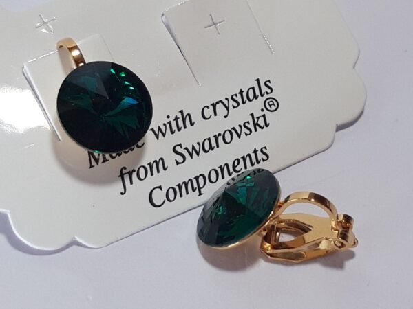 Naušnice od Swarovski kristala 72198 Emerald G.