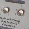 okrugle naušnice od Swarovski kristala, prozirnih reflektirajuće sjajnih tonova