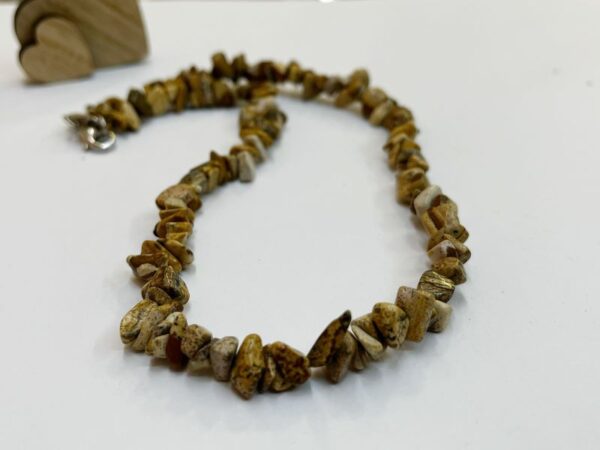 Jaspis zemljani ogrlica od nepravilnih perli kristala