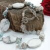 Larimar ogrlica u kombinaciji s Howlitom i Gorskim kristalom
