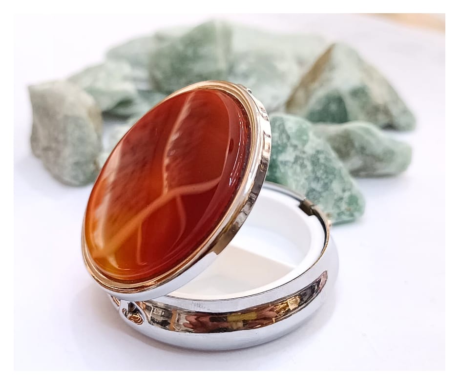 kutija za nakit od poludragog kamean Karneola