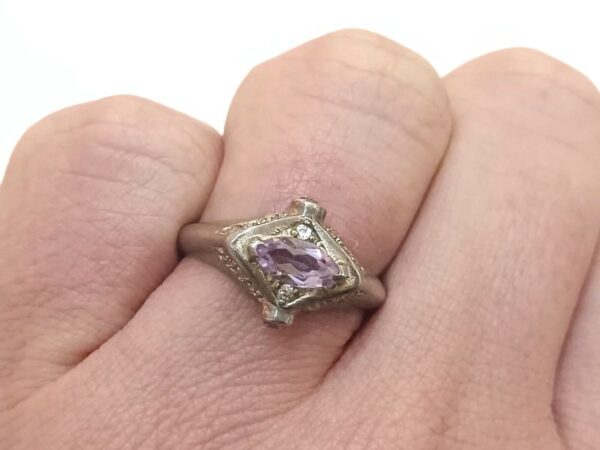 Lotosnakit- srebrni prstenod Ametista, lijepih ljubičastih nijansi.