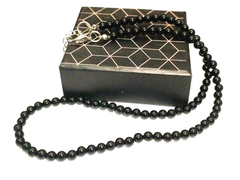 Oniks ogrlica s nehrđajućim čelikom